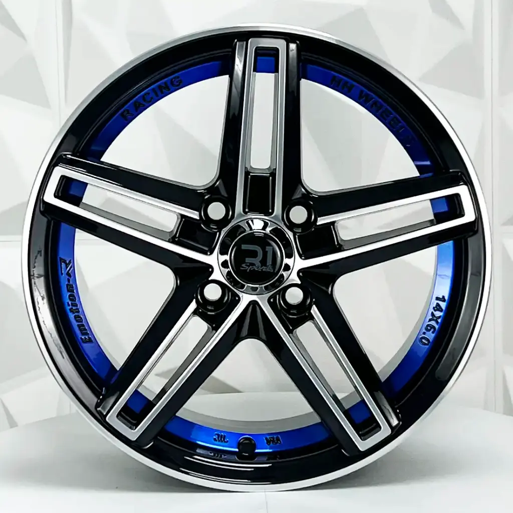 RIN 14X6 4-100 R1 SPORT JA097 SILVER MACHINE FACE ET30 CB73.1