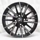 RIN 13X5.5 4-100 R1 SPORT 368 BLACK MACHINE FACE+UNDERCUT ET20 CB67.1 