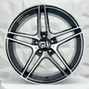 RIN 18X9 5-112 R1 SPORT 1046 MACHINE BLACK ET45 CB66.6