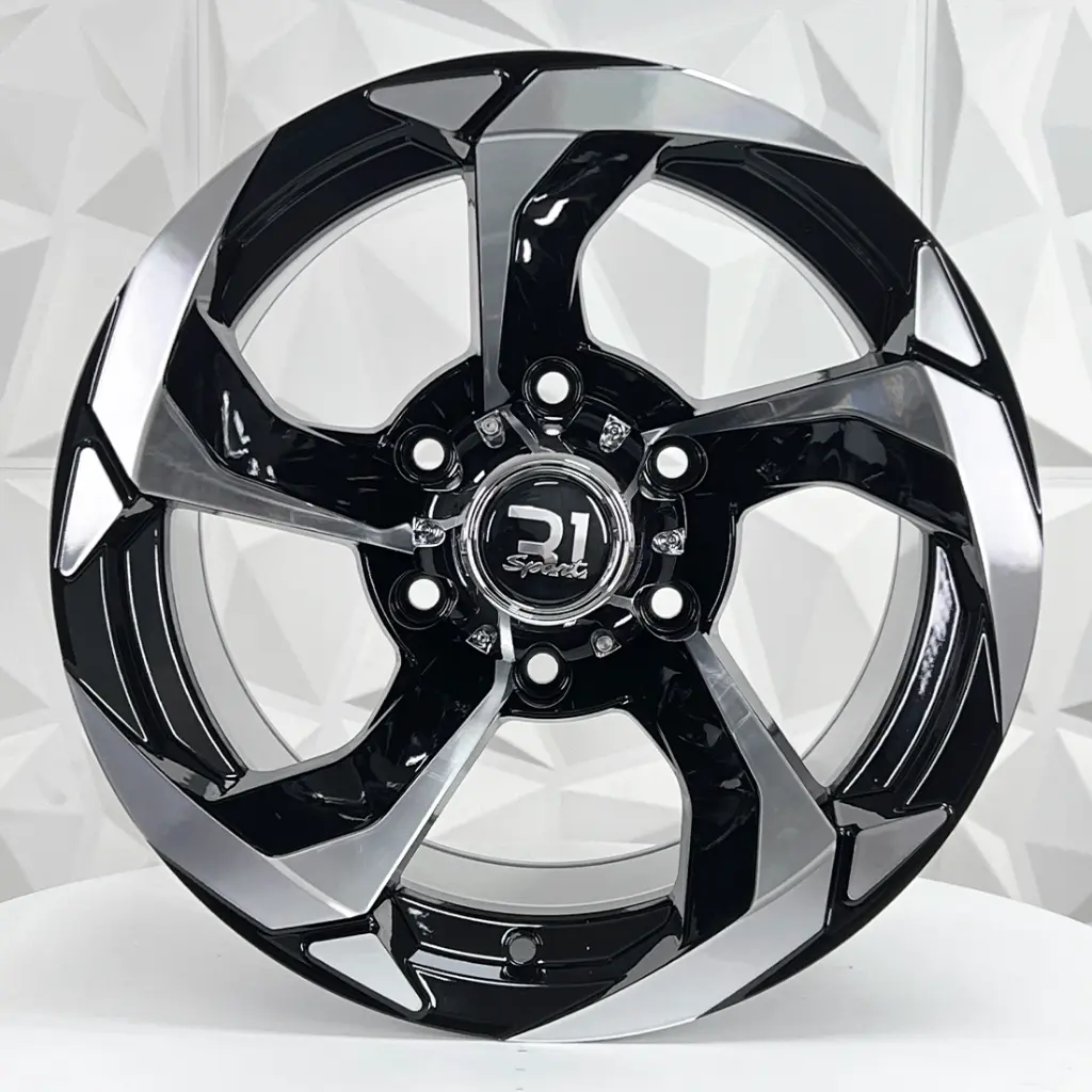 RIN 15X10 5-114.3 R1 SPORT 5669 BLACK MACHINE FACE ET-44 CB83 