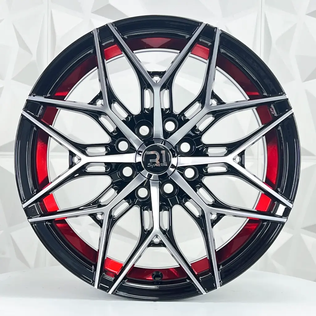 RIN 15X7 4-100/114.3 R1 SPORT 2042 BLACK MACHINE RED LINE ET0 CB73.1 