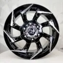 RIN 15X8 6-139.7 R1 SPORT DX366 BLACK MACHINE FACE ET-5 CB106.1 