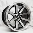 RIN 14X7 5-100 R1 SPORT 8012 BLACK MACHINE FACE ET10 CB67.1