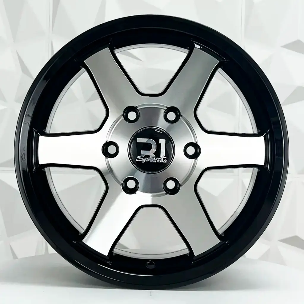 RIN 16X8 6-114.3 R1 SPORT QC5300 BLACK MACHINE FACE ET0 CB73.1
