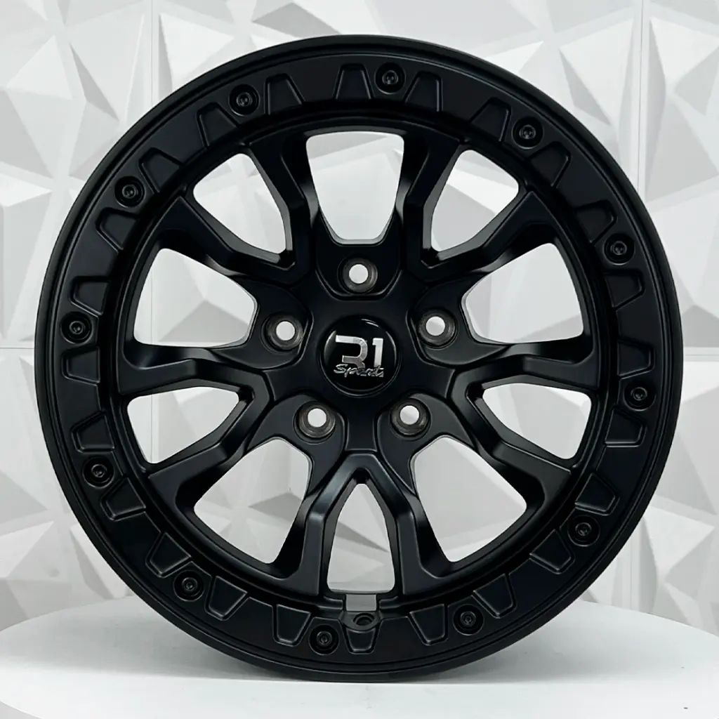 RIN 17X9 5-127 R1 SPORT 5601 MATE BLACK+RIVETS ET-10 CB71.5