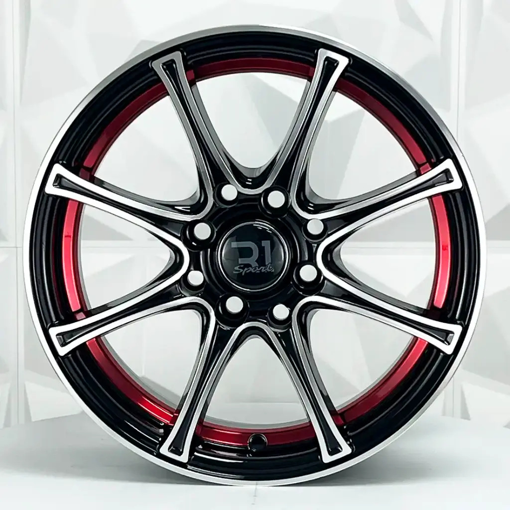 RIN 14X5.5 4-100/114.3 R1 SPORT MR439 BLACK MF UNDERCUT RED ET24 CB73.1