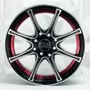 RIN 14X5.5 4-100/114.3 R1 SPORT MR439 BLACK MF UNDERCUT RED ET24 CB73.1