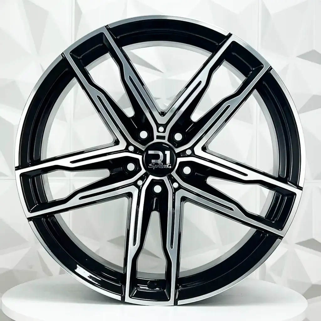 RIN 18X8 5-120 R1 SPORT ULF-R23 BLACK MACHINE FACE ET38 CB72.56