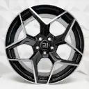 RIN 17X7.5 5-100 R1 SPORT FRRI01 BLACK MACHINE FACE ET35 CB73.1