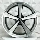 RIN 20X10 5-127 R1 SPORT QC5205 BLACK MACHINE FACE+MI ET15 CB78.3