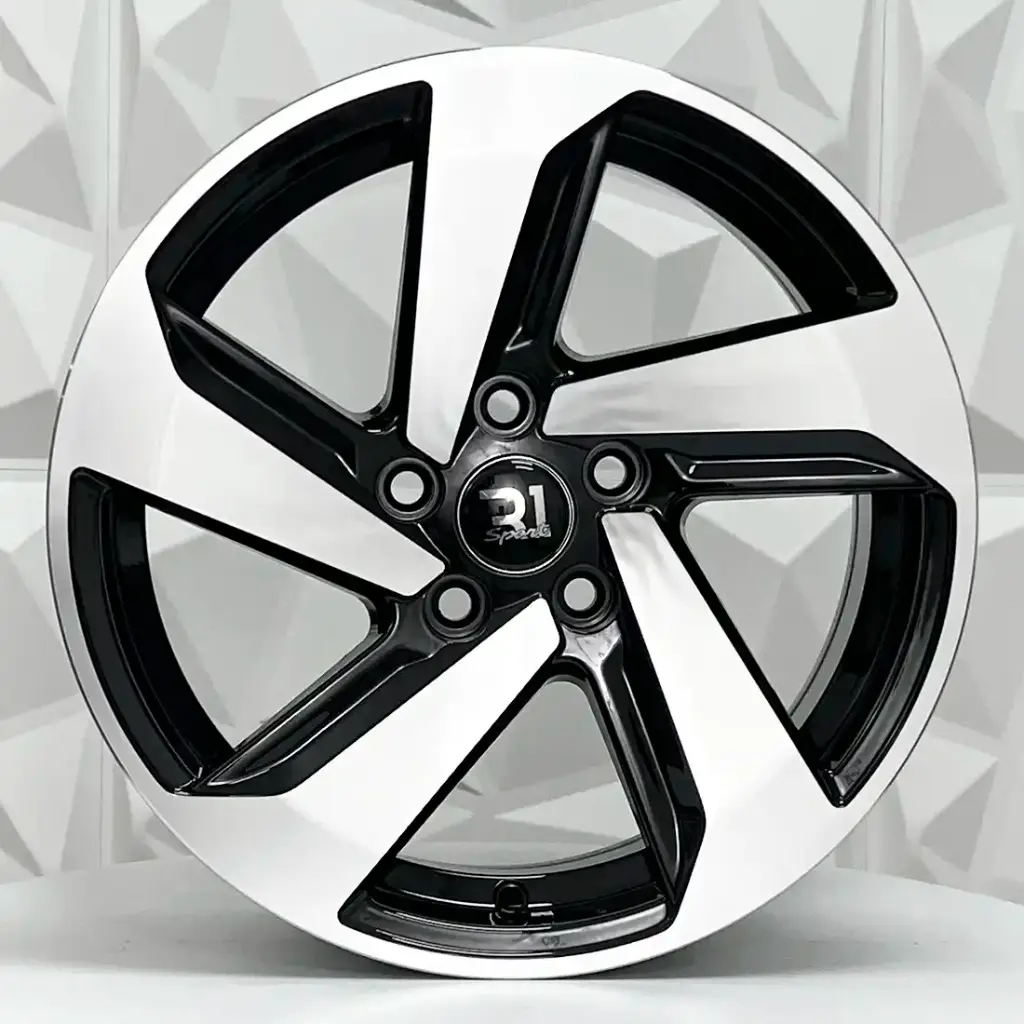 RIN 15X6 4-100 R1 SPORT 10693 BLACK MACHINE FACE ET38 CB57.1