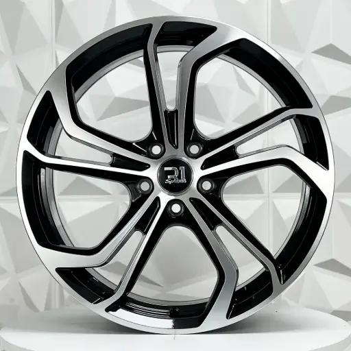 [191201] RIN 19X8 5-112 R1 SPORT L9545 GLOSS BLACK MACHINE FACE ET45 CB66.6