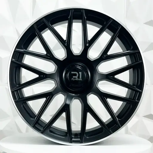 [208541F] RIN 20X8.5 5-112 R1 SPORT M092 SATIN BLACK MACHINE LIP ET36 CB66.6